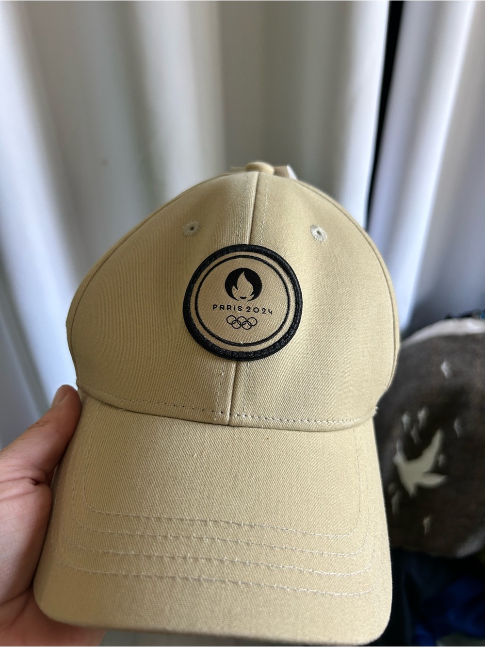 Paris 2024 Beige Baseball Cap with Olympic Logo NWT